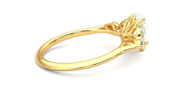 Taylor & Hart Tamora Pear Engagement Ring 360 degree image 11