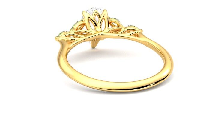 Taylor & Hart Tamora Pear Engagement Ring 360 degree image 16