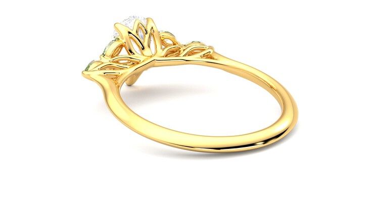 Taylor & Hart Tamora Pear Engagement Ring 360 degree image 17