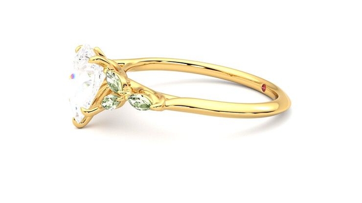 Taylor & Hart Tamora Pear Engagement Ring 360 degree image 22