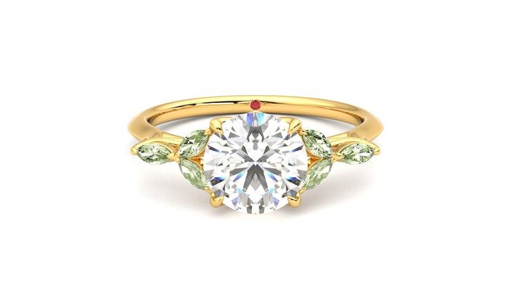 Taylor & Hart Tamora Round Engagement Ring 360 degree image 0