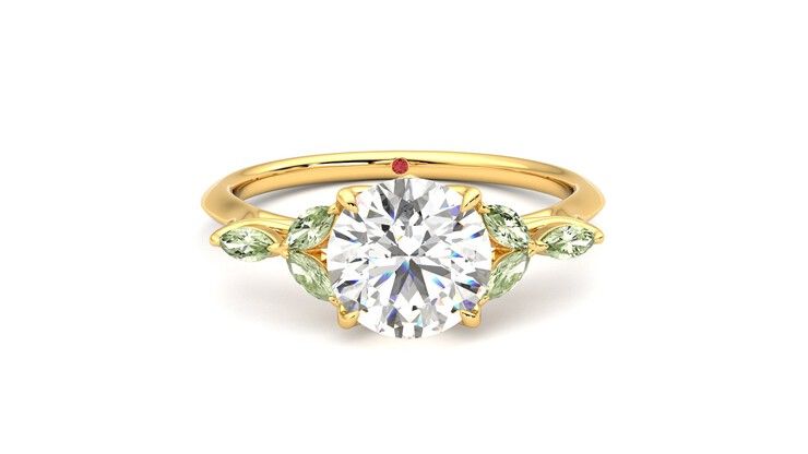 Taylor & Hart Tamora Round Engagement Ring 360 degree image 1