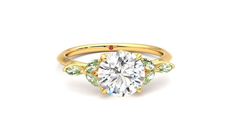 Taylor & Hart Tamora Round Engagement Ring 360 degree image 2
