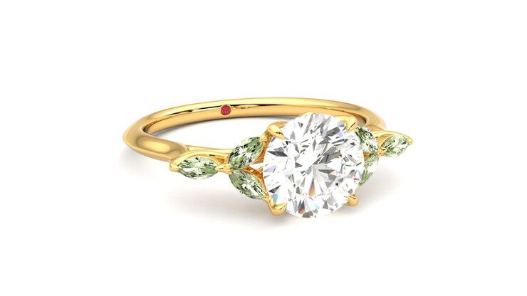 Taylor & Hart Tamora Round Engagement Ring 360 degree image 4