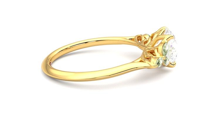 Taylor & Hart Tamora Round Engagement Ring 360 degree image 10
