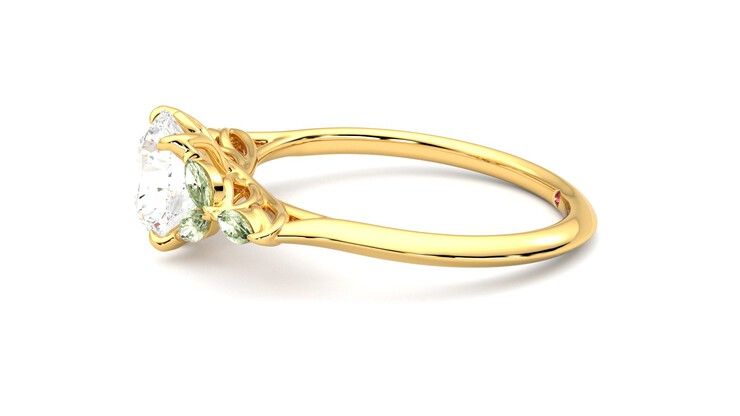 Taylor & Hart Tamora Round Engagement Ring 360 degree image 21