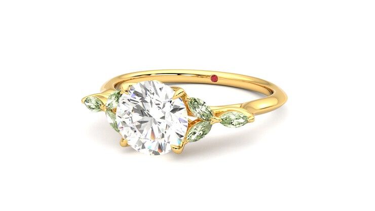 Taylor & Hart Tamora Round Engagement Ring 360 degree image 26