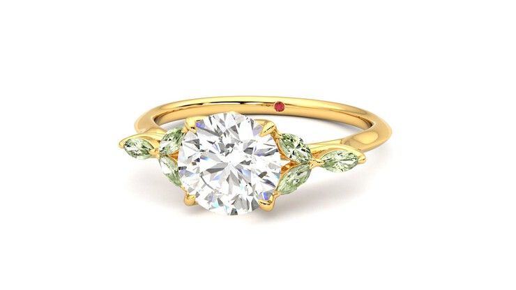 Taylor & Hart Tamora Round Engagement Ring 360 degree image 27