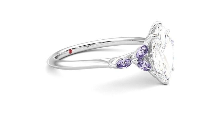 Taylor & Hart Tamora Marquise Engagement Ring 360 degree image 7