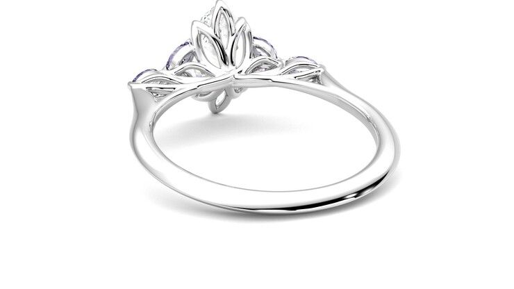 Taylor & Hart Tamora Marquise Engagement Ring 360 degree image 16