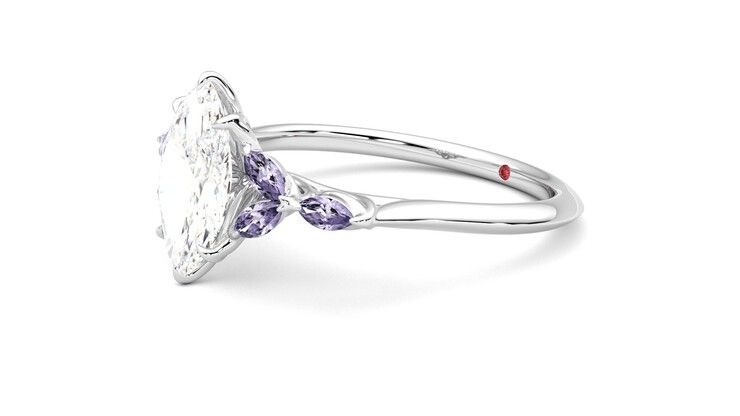 Taylor & Hart Tamora Marquise Engagement Ring 360 degree image 23