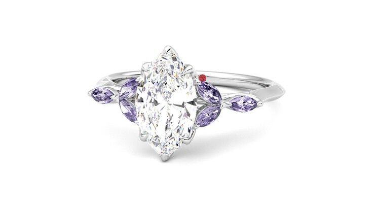 Taylor & Hart Tamora Marquise Engagement Ring 360 degree image 27