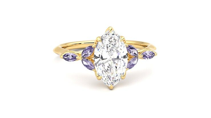 Taylor & Hart Tamora Marquise Engagement Ring 360 degree image 2