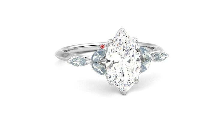 Taylor & Hart Tamora Marquise Engagement Ring 360 degree image 3