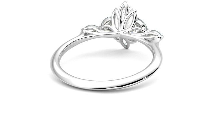 Taylor & Hart Tamora Marquise Engagement Ring 360 degree image 14