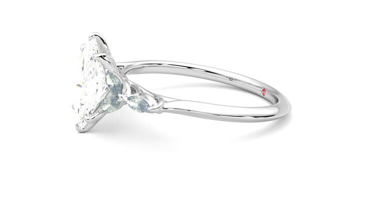 Taylor & Hart Tamora Marquise Engagement Ring 360 degree image 22
