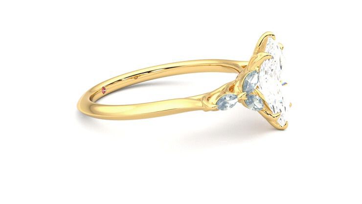 Taylor & Hart Tamora Marquise Engagement Ring 360 degree image 8