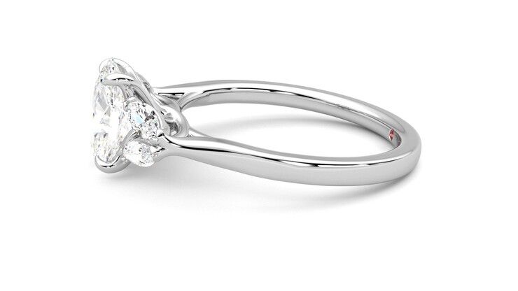 Taylor & Hart Thia Oval Engagement Ring 360 degree image 21
