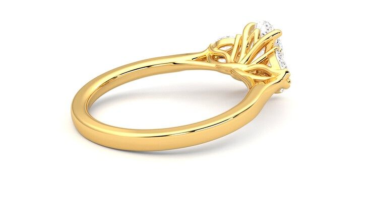 Taylor & Hart Thia Oval Engagement Ring 360 degree image 12