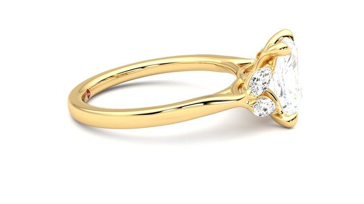 Taylor & Hart Thia Radiant Engagement Ring 360 degree image 9