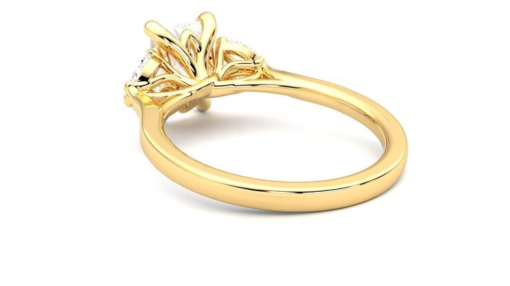 Taylor & Hart Thia Radiant Engagement Ring 360 degree image 17
