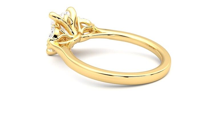Taylor & Hart Thia Radiant Engagement Ring 360 degree image 18