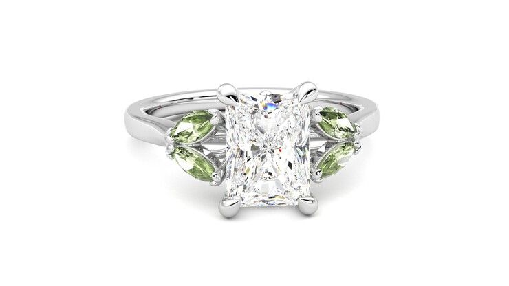 Taylor & Hart Thia Radiant Engagement Ring 360 degree image 2