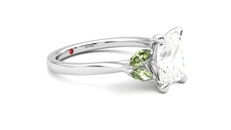 Taylor & Hart Thia Radiant Engagement Ring 360 degree image 7