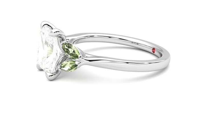 Taylor & Hart Thia Radiant Engagement Ring 360 degree image 22
