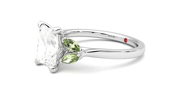 Taylor & Hart Thia Radiant Engagement Ring 360 degree image 23