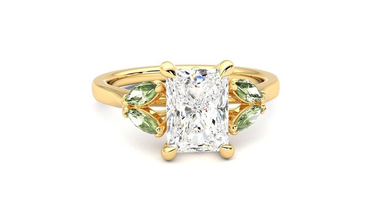 Taylor & Hart Thia Radiant Engagement Ring 360 degree image 2