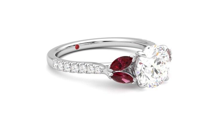 Taylor & Hart Thia Round Engagement Ring 360 degree image 6