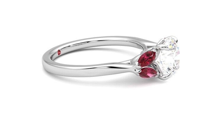 Taylor & Hart Thia Round Engagement Ring 360 degree image 8