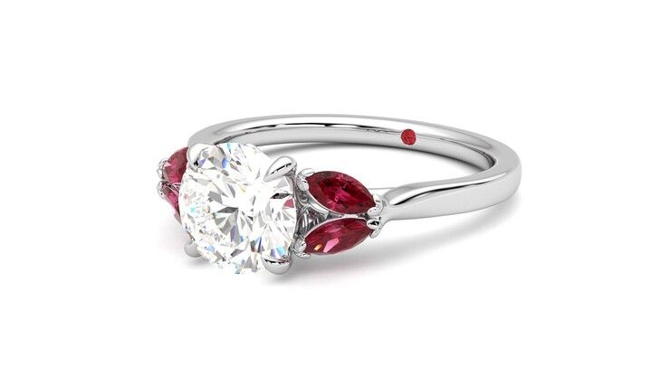Taylor & Hart Thia Round Engagement Ring 360 degree image 25
