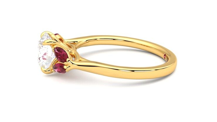 Taylor & Hart Thia Round Engagement Ring 360 degree image 21