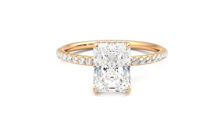 Taylor & Hart Thyme Radiant Engagement Ring 360 degree image 0