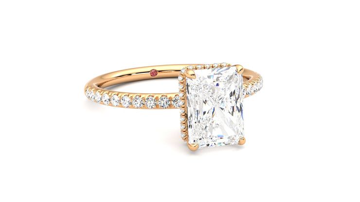 Taylor & Hart Thyme Radiant Engagement Ring 360 degree image 2