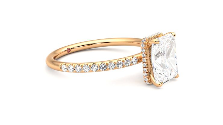 Taylor & Hart Thyme Radiant Engagement Ring 360 degree image 5