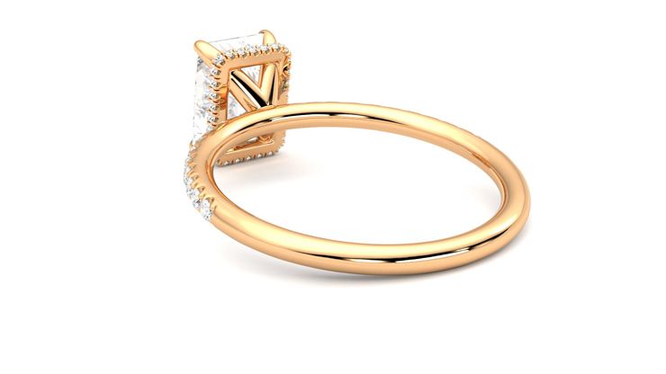 Taylor & Hart Thyme Radiant Engagement Ring 360 degree image 15