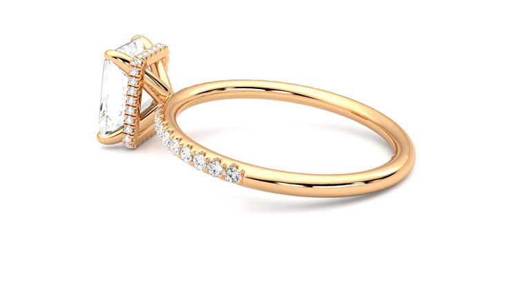 Taylor & Hart Thyme Radiant Engagement Ring 360 degree image 17