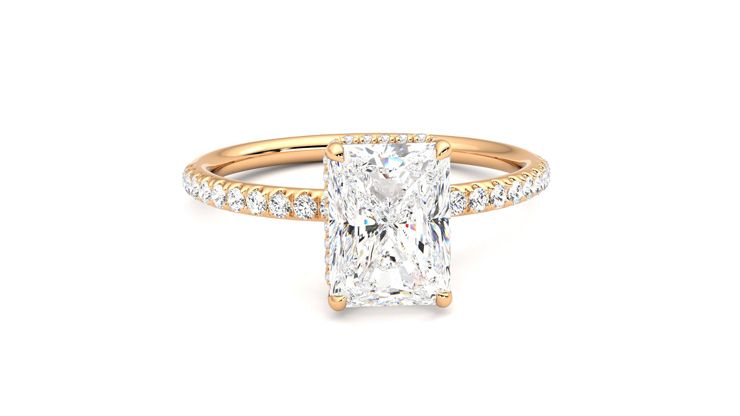 Taylor & Hart Thyme Radiant Engagement Ring 360 degree image 18