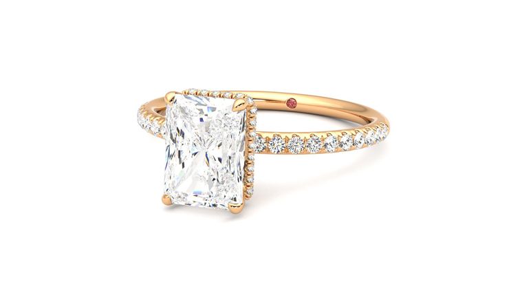 Taylor & Hart Thyme Radiant Engagement Ring 360 degree image 26