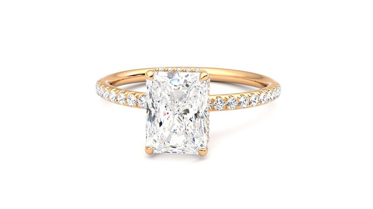 Taylor & Hart Thyme Radiant Engagement Ring 360 degree image 28