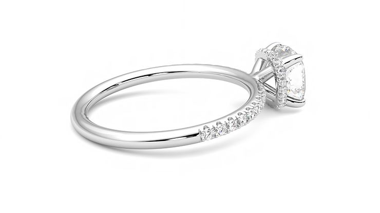 Taylor & Hart Thyme Cushion Engagement Ring 360 degree image 11
