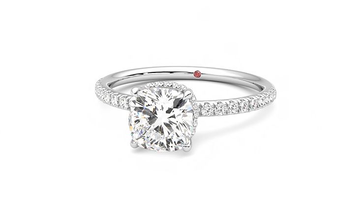 Taylor & Hart Thyme Cushion Engagement Ring 360 degree image 27