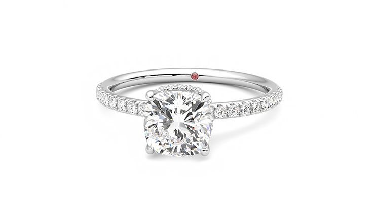 Taylor & Hart Thyme Cushion Engagement Ring 360 degree image 28