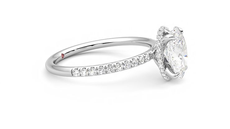 Taylor & Hart Thyme Oval Engagement Ring 360 degree image 8