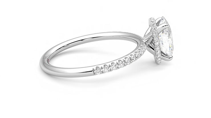 Taylor & Hart Thyme Oval Engagement Ring 360 degree image 10