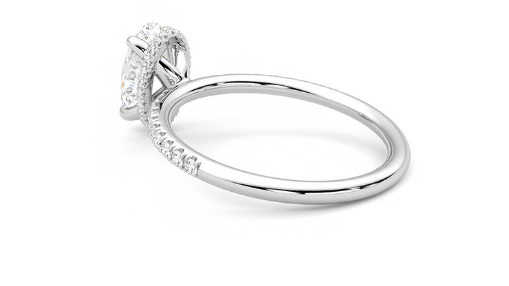 Taylor & Hart Thyme Oval Engagement Ring 360 degree image 18