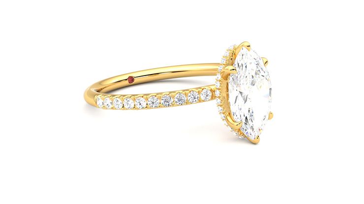 Taylor & Hart Thyme Marquise Engagement Ring 360 degree image 6